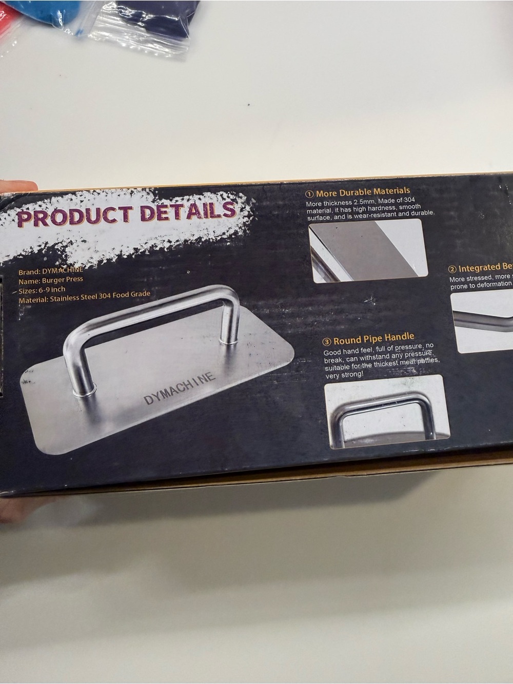 Machine Stainless Steel Burger Press - Silver